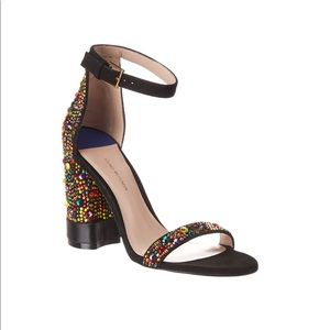 Stuart Weitzman Supernova Suede & Crystal Sandal